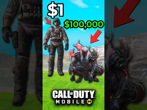 $1 vs $100,000 COD MOBILE ACCOUNT