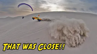 Dune Racers Chasing Paragliders!! Paragliding at Sealine Qatar