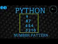Python pattern programs Using 9-0 digit make right triangle shape pattern program in python