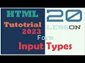 HTML Tutorial - Input Types