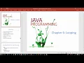 Java Programming 1 - Chapter 6 Lecture