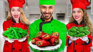 تحدي الطبخ بلون واحد مع لانا و لين 