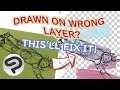 How to Save your Drawing on the Wrong Layer Clip Studio Quick fix