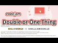 Google Code Jam 2022 Round 1A Double or One Thing Python