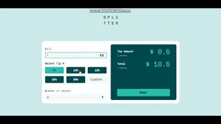Tip Calculator HTML5 CSS Javascript