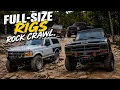Full-Size Trucks Take On Uwharrie Rock Crawling Big Rigs Desolate Motorsports Solid Axle Swap