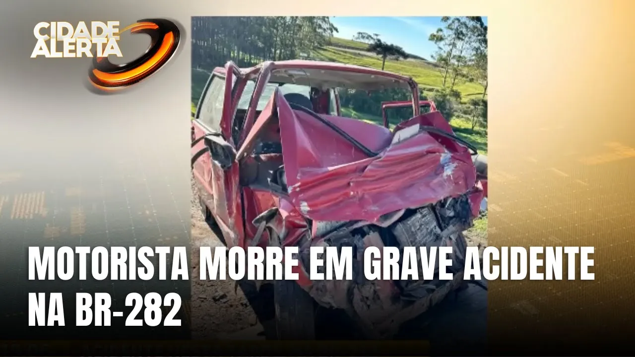 Acidente na BR-282: caminhão tomba e motorista perde a vida