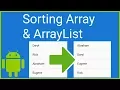 How to Sort an Array and Arraylist Alphabetically - Android Studio Tutorial
