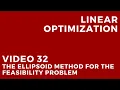 Linear Optimization - 32 The ellipsoid method for the feasibility problem
