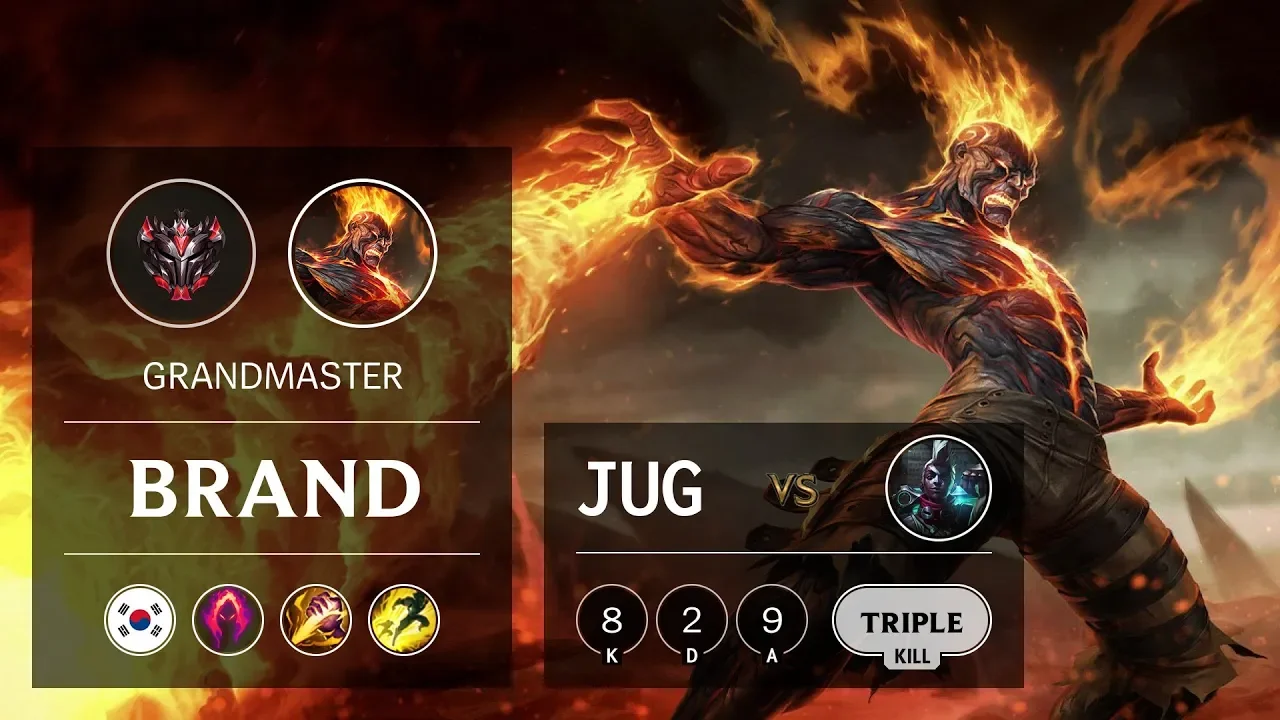 Brand Jungle vs Ekko - KR Grandmaster Patch 9.23