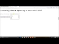 JavaScript - 3 New Window and Alert