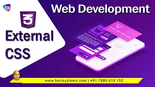 How to apply External CSS in HTML5 Web development tutorial Sekharmetla Harisystems