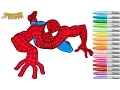 Spiderman Coloring Book Marvel Superhero Colouring Pages Episode Rainbow Splash
