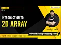 Introduction to 2-D Arrays Data Structures and Algorithms in JAVA