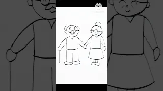 Easy And Cute Grandparents Drawing Grandparents Drawing Shorts Youtubeshorts Artwithanu24 
