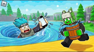 روبلوكس: شفطنا بحيرة كاملة عشان ننقذ جوالي... 😱 (هل نجحت؟) مع @OtakuG !