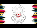 IT Clown Pennywise Coloring Welcome to to Draw Pennywise