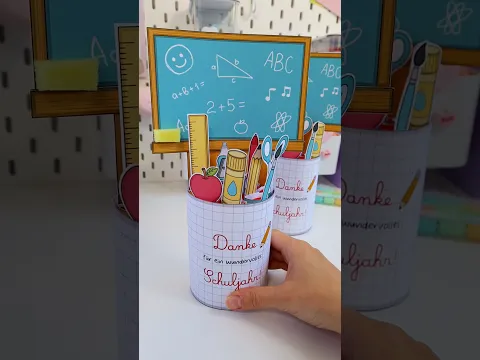 DIY Lehrer Geschenk zum Ausdrucken Duplo Vorlage