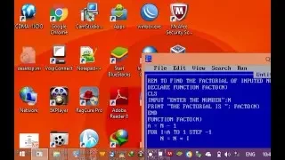 fACTORIAL in qbasic using function procedure
