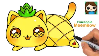 How to Draw Pineapple Cat | Aphmau Meemeows