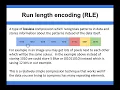 Data Representation - Run Length Encoding