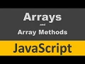 JavaScript Arrays Tutorial for Beginners JavaScript Array Methods Array in JavaScript Tutorial
