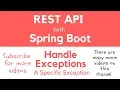 REST API with Spring Boot - Catch a Specific Exception