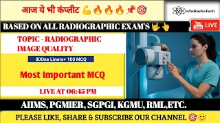 Radiography Image Quality 80 One Liners 100 MCQs With Answers Complete Exam Revision Notes 