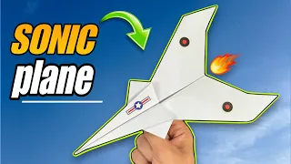 How to Make a Paper Airplane That Flies Fast and Far | Step-by-Step Guide | Sonic Paper Plane 