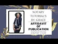How To Complete An Affidavit of Publication - Adult Name Change