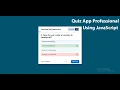 How to Create a Quiz App Professional With Timer Using HTML CSS JavaScript CodingCreative
