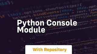 python console module