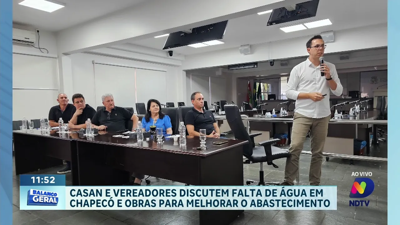 CASAN presta contas: Obras da adutora e investimentos em reservatórios são discutidos na Câmara