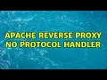 Apache reverse proxy no protocol handler 3 Solutions