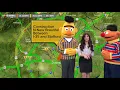 Bert and Ernie do KENS 5 traffic with Niku Kazori