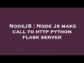 NodeJS Node Js make call to http python flask server