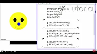 Draw Smiley Face in Java Applet By