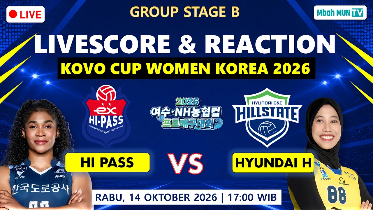 🔴GO MEGAWATI 🇮🇩 ! HI-PASS VS HYUNDAI H LIVE SCORE & LIVE REACTION KOVO CUP 2026 NH WOMEN VOLLEYBALL 2026-10-14 10:27