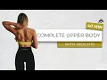 40 MIN UPPER BODY ABS CORE I for toned arm back chest muscles - with weights