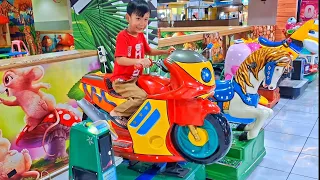 Naik odong odong tiket motor goyang lucu - super game cibonong mall