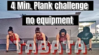 Download TABATA | 4 MIN. PLANK CHALLENGE | RETO DE PLACHAS PARA QUEMAR GRASA ABDOMINAL.. MP3