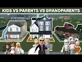 KIDS Vs PARENTS Vs GRANDPARENTS MEGA BUILD BATTLE In BLOXBURG