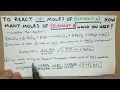 How to Solve Stoichiometric Mole Ratio Problems General Chemistry I