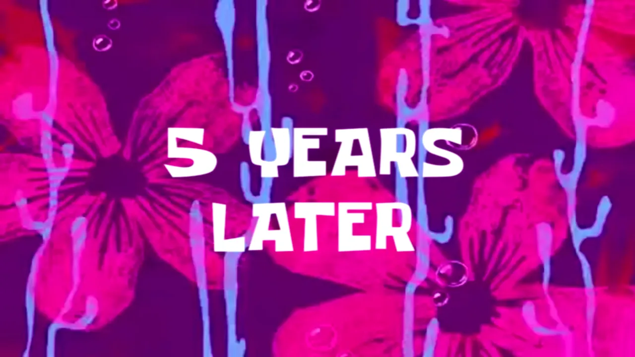 SpongeBob Time Card - 5 Years Later