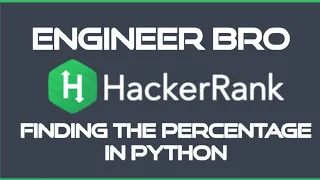 Finding the Percentage HackerRank Solution in Python