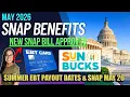 NEW SNAP UPDATE MAY 2026 NEW SNAP BILL PASSED BY CONGRESS 120 Summer EBT Payout Dates