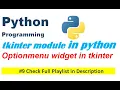 Optionmenu widget in tkinter Python Programming Edutainment