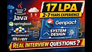 Genpact Java Developer Interview Java 8 Spring Boot Microservices SQL System Design