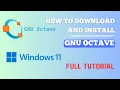 how to install gnu octave on windows 11 how to download and install gnu octave