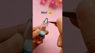 Penguin In The Bottle Mini Bottle Craft Mini Glass Bottle Art Glass Decoration Shorts Craft 